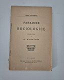 Carte veche 1905 Max Nordau Paradoxe sociologice