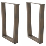 Cumpara ieftin Gossi picioare pentru masa in forma de v 2 buc otel natural otel