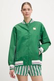Fila geacă bomber Leme culoarea verde, de tranzitie, oversize, FAW0999