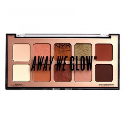 Paleta fard 10 culori, NYX, Away We Glow, Hooked on Glow foto