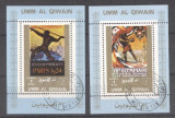 Umm al Qiwain 1973 Sport, Olympics, 2 perf. mini sheet, used T.210, Stampilat