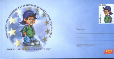 Intreg pos plic nec 2007-Prima expozitie romaneasca la festivalul de benzi desen foto