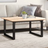 Picioare Masă Cafea Fonta O-Frame 80x70x43cm Negre Stil Industrial Robust