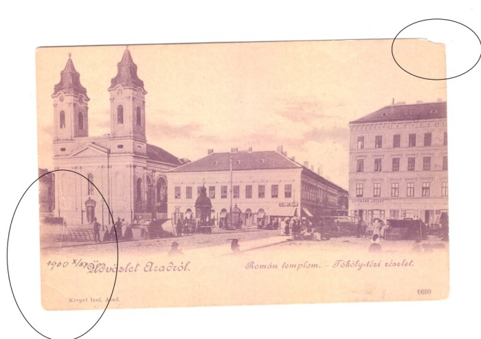 CP Arad - Biserica romaneasca, 1900, necirculata, animata, stare buna