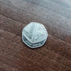 M3 C50 - Moneda foarte veche - Anglia - fifty pence omagiala - 2015