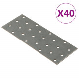 Placi perforate, 40 buc., 2 mm, 160x60 mm, otel galvanizat GartenMobel Dekor, vidaXL