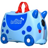 Valiza Copii Trunki Dougie Catelul, Troler Calatorie, Bagaj de Mana, 46x21x31 cm, 18L, 3-6 Ani, Albastru/Rosu