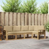 vidaXL Set de canapele de exterior cu pernă 5 pcs Alb și Bej 3387642