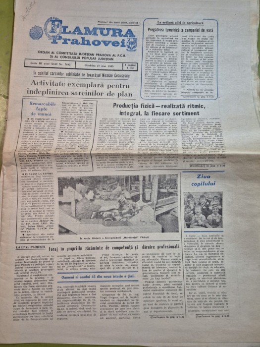 ziarul flamura prahovei 27 mai 1989