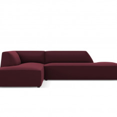 Coltar stanga 4 locuri, Ruby, Micadoni Home, BL, fara cotiera, 273x180x69 cm, piele ecologica, bordo