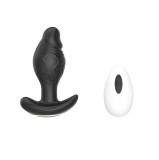 Vibrator Anal Aspect Realist, Remote Control, Aplicatie Mobila, Conectivitate Bluetooth, Silicon, Negru, USB, 11 cm, Guilty Toys