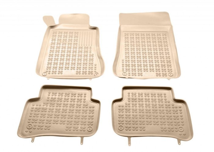Covorase Presuri Auto Cauciuc Dedicate Bej Mercedes W203 Clasa C 2000 - 2007