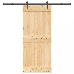 vidaXL U?a glisanta cu set feronerie, 90x210 cm, lemn masiv de pin foto