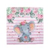 Set 20 de servetele de masa, flippy, imprimeu elefant, din hartie, 16.5 x 16.5 cm, roz