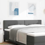 VidaXL Tăblie cu LED cu lumini cu bandă LED Gri &icirc;nchis 180 cm țesătură