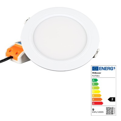 Spot LED Miboxer 9W RGB+CCT 720lm 80lm W 2700K 6500K, 16 milioane de culori intensitatea luminii ajustabila, control de la distanta 30m 2.4GHz foto