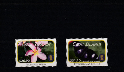 Cook Islands 2011-Flora,Fauna,Flori,Fluturi,MNH,Mi.1916-1917 foto