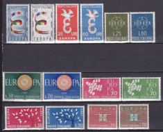 ITALIA 1957/1958/1959/1960/1961/1962/1963 EUROPA CEPT SERII MNH foto