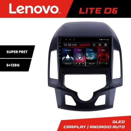 Navigatie Hyundai I30 2009-2012 clima automata Lenovo Kit-I30AUTOMATIC 8 core 6+128 GB Android Waze USB Navigatie Internet Youtube Rad CarStore Techno