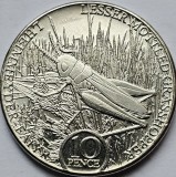 10 pence 2023 Isle of Man , Lesser mottled grasshopper , Charles III, unc-Aunc, km#1786