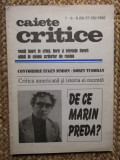 CAIETE CRITICE REVISTA DE CRITICA TEORIE SI INFORMATIE LITERARA NR. 7-8-9 1992