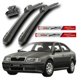 Cumpara ieftin Stergatoare Parbriz Skoda Octavia Tour (1996-2004) TeamCar Flat, Set Fata 22"+20"
