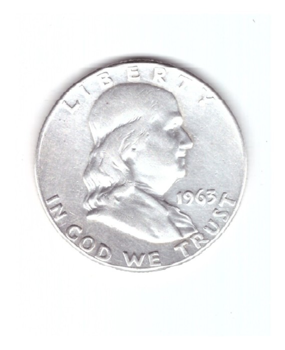 Moneda SUA 1/2 dollar/dolar 1963 D, stare buna, curata