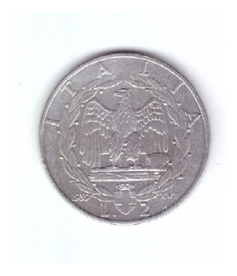 Moneda Italia 2 lira/lire 1939, magnetic, stare foarte buna, curata foto