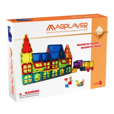 Set de constructie magnetic 3D - 158 piese foto