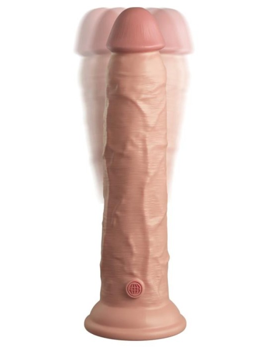 Vibrator Realistic Cu Telecomanda Dual Density Silicone Cock, Natural, 22.5 cm