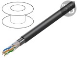 Cablu LANBERG F/UTP 4x2x23AWG 6 exterior s&acirc;rmă Cu PE negru 305m