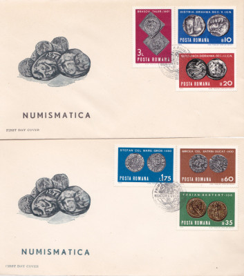 TSV# - SET 2 PLICURI 1970 FDC LP 728 - NUMISMATICA foto