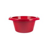 Lighean Rotund 25L Dona Rosu Casa Plastor - Plastic Rezistent, Manere Ergonomice, Util in Baie si Gospodarie