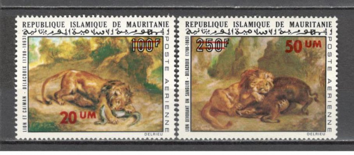 Mauritania.1974 Posta aeriana:175 ani nastere E.Delacroix-Pictura supr. SM.37