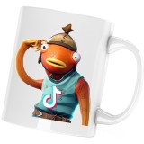 Cana alba personalizata &quot;Fishstick Fortnite Tik Tok&quot;, INOVATIX&reg;. 330ml, Oem