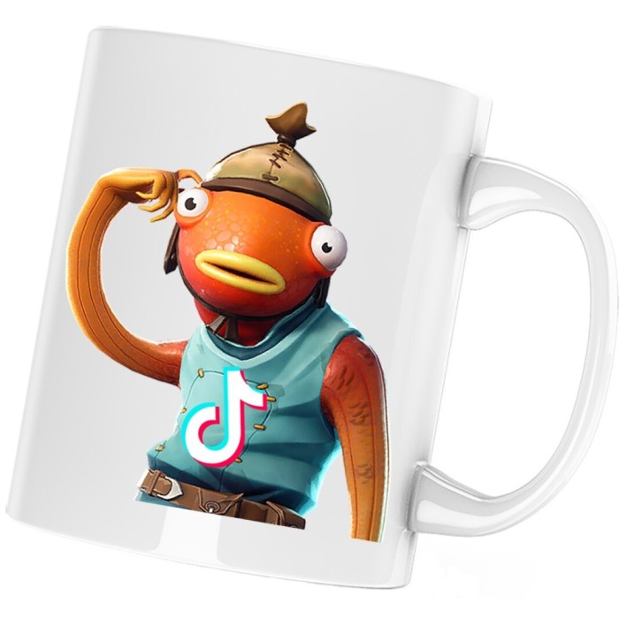 Cana alba personalizata &quot;Fishstick Fortnite Tik Tok&quot;, INOVATIX&reg;. 330ml