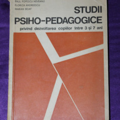 Studii psiho-pedagogice privind dezvoltarea copiilor intre 3 si 7 ani