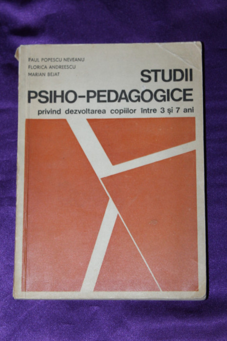 Studii psiho-pedagogice privind dezvoltarea copiilor intre 3 si 7 ani