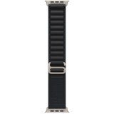 Curea Apple pentru Apple Watch 49mm Black Alpine Loop Large Natural Titanium Finish