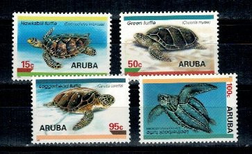 Aruba 1995 - Fauna protejata, broaste testoase, serie neuzata foto