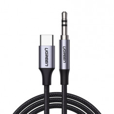 UGREEN CM450 Cablu USB-C - mini jack AUX de 3,5 mm, 1 m (negru)