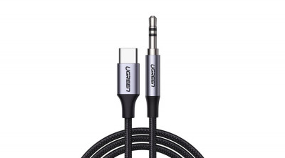 UGREEN CM450 Cablu USB-C - mini jack AUX de 3,5 mm, 1 m (negru) foto
