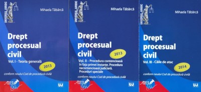 Drept Procesual Civil Vol. 1-3 - Mihaela Tabarca , A879 foto
