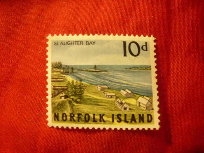 Timbru Norfolk colonie britanica 1964 - Vedere , val. 10p