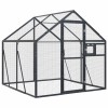 Voliera de pasari, antracit, 1,79x2x1,85 m, aluminiu