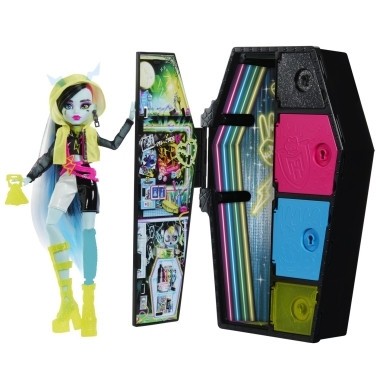 Monster High Neon Frights Papusa Frankie Stein 25 cm foto