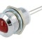 Lampă LED convexă roșie pentru PCB 12mm