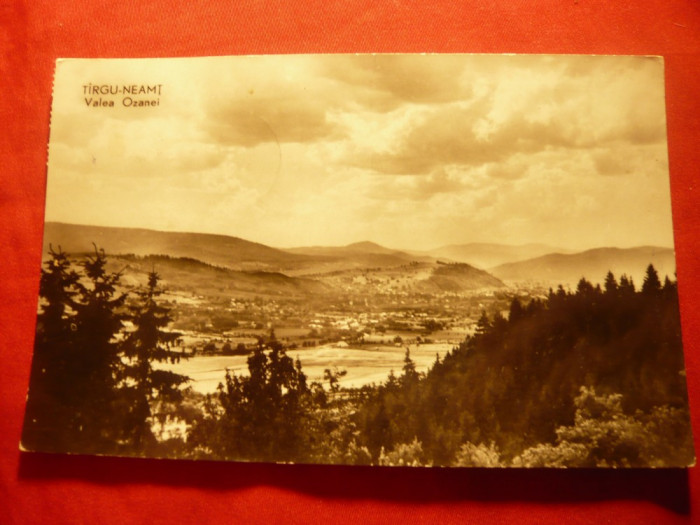 Ilustrata Targu Neamt - Valea Ozanei circulat 1963