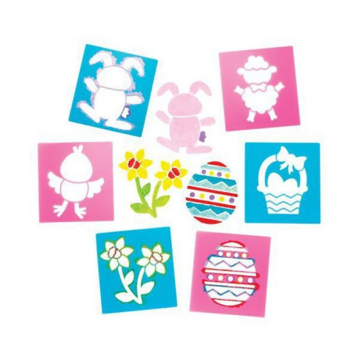 Set 6 sabloane Easter Baker Ross, dimensiune sablon 14cm x 15cm