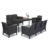 Set de mobilier de grădină Venus III Large cu 7 locuri, grafit
